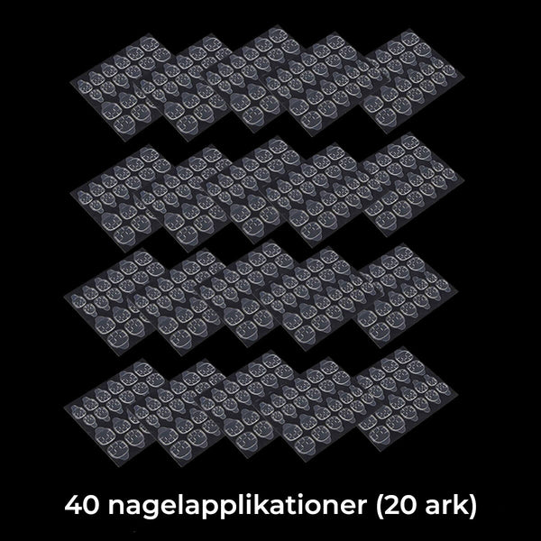Dubbelsidiga nagelklistermärken
